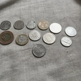 Colección de 11  monedas antiguas