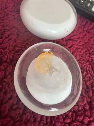 3 Sassi Murano Cristallo Bianco e Oro
