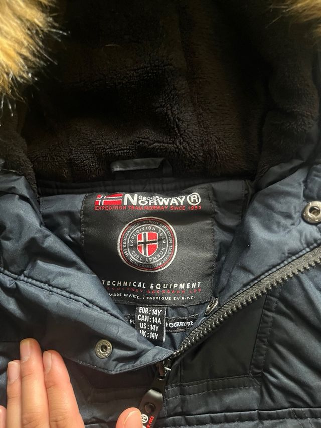 Abrigo Geographical Norway Azul Talla 14 años