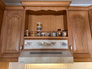 Cocina rústica madera y granito