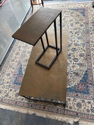 Mesa de centro metal y madera