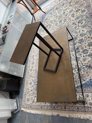 Mesa de centro metal y madera
