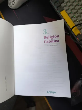 Libro 3 ESO Religión Católica Anaya