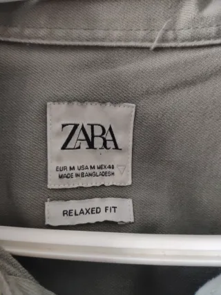 Camisa Zara Verde Hombre