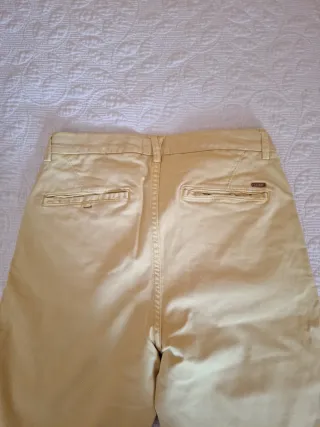 Pantalón corto Zara algodón amarillo talla 164cm 