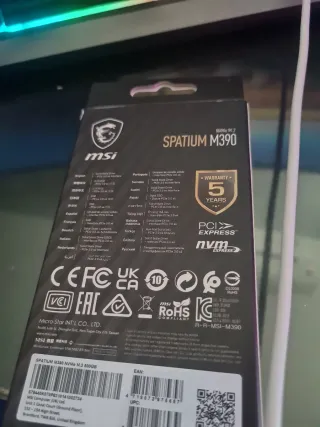 Disco SSD MSI SPATIUM M390 NVMe M.2 500GB