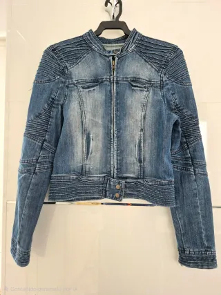 Cazadora vaquera biker mujer