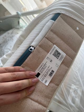 Cuna blanca IKEA + colchón ANDY + ropa de cama