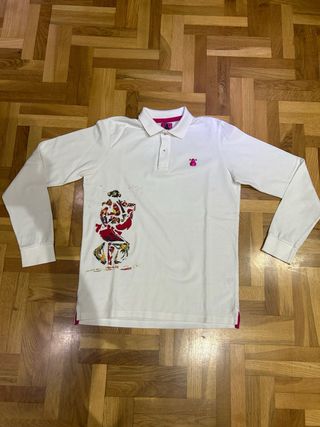 Polo El Capote Manga Larga Blanco Talla XL