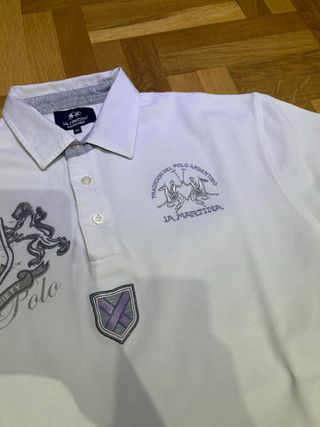 Polo La Martina Blanco Manga Corta