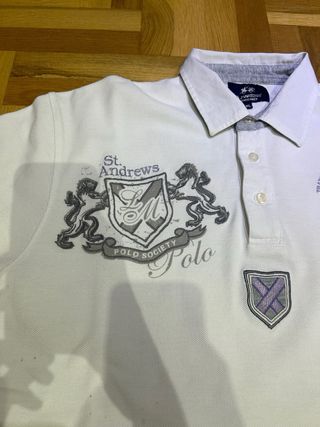 Polo La Martina Blanco Manga Corta