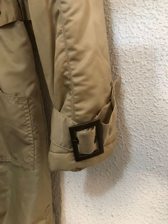 Abrigo gabardina mujer beige