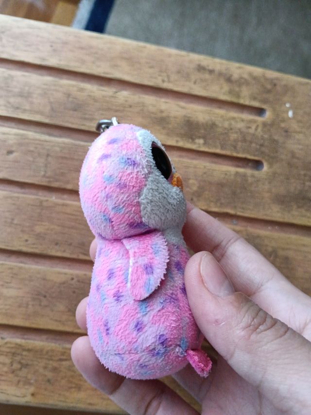 Muñeco Llavero Peluche Pingüino Rosa