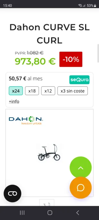Bicicleta plegable DAHON Curve SL