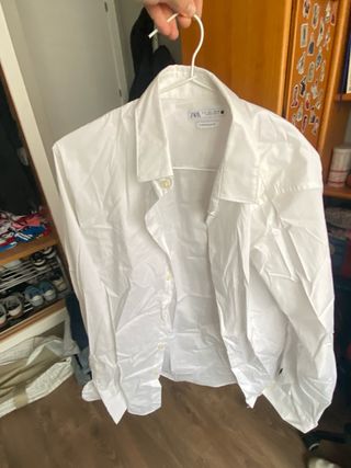 Camisa Zara Hombre Talla L Blanca