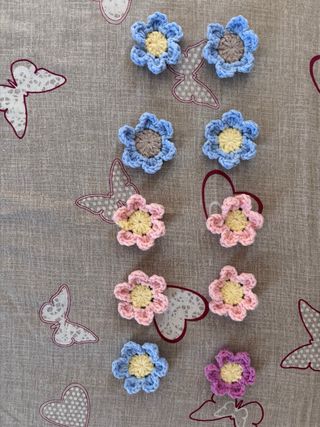 10 Magneti Fiore Uncinetto Fatti a Mano