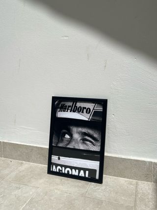 Poster Ayrton Senna A4 con cornice