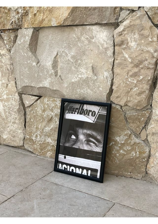Poster Ayrton Senna A4 con cornice