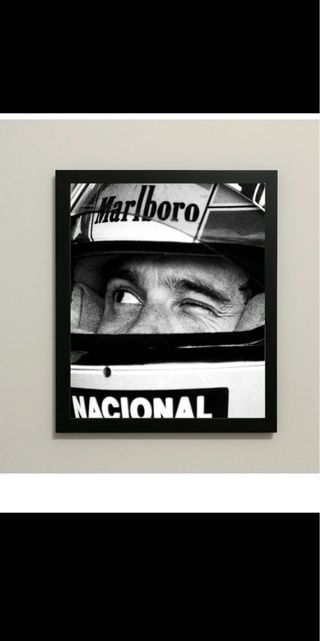 Poster Ayrton Senna A4 con cornice