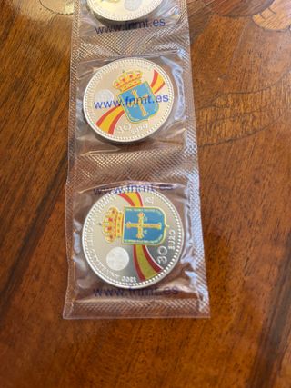 Moneda Plata 30€ 2018 Asturias (lote 5 monedas)
