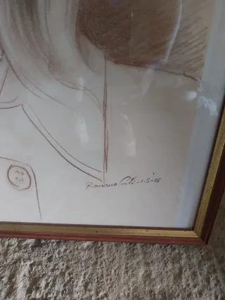 Ritratto disegnato a mano su carta rossano ponti
