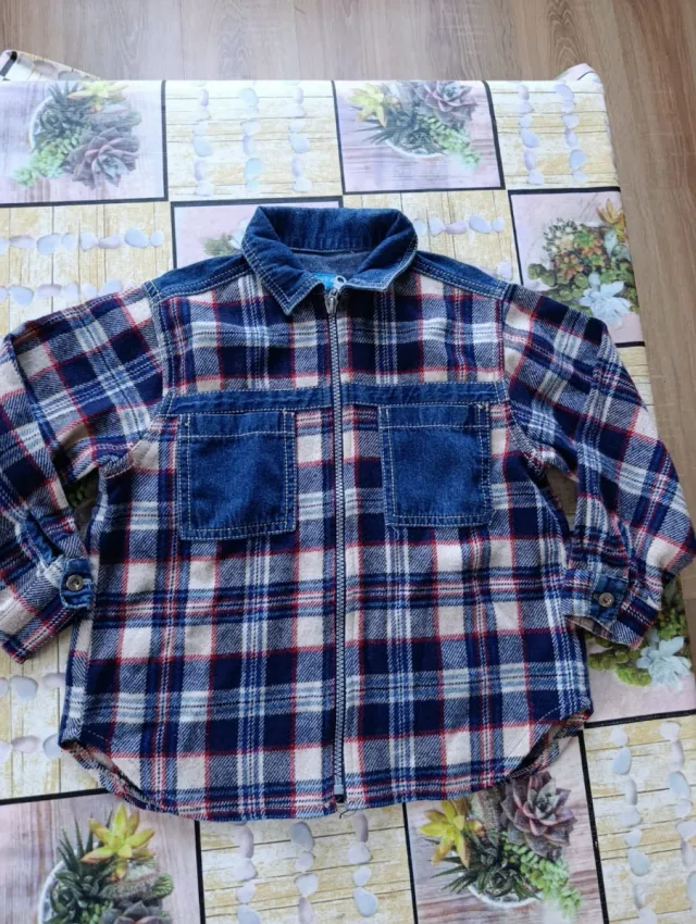 Camisa de cuadros con cremallera