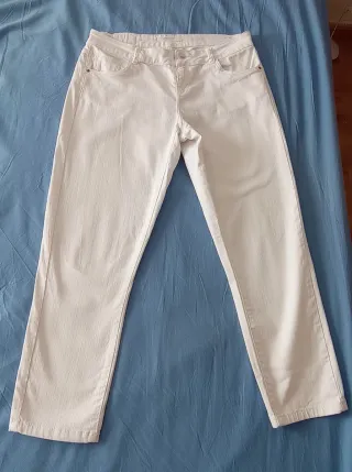 Pantalón blanco PROMOD Talla 40 Mujer
