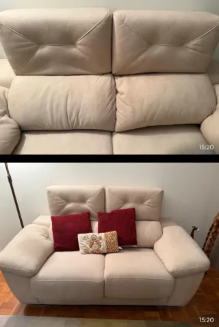 Sofá de 2 plazas beige
