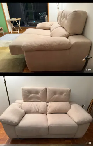 Sofá de 2 plazas beige