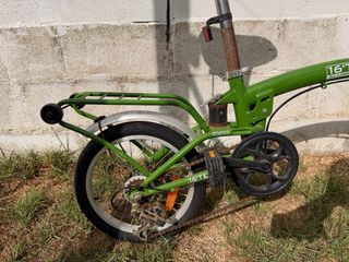 Bicicleta Plegable Verde 16 Aluminio