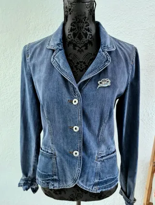 Broche Vintage Plata 925 Esmalte Azul Marcasitas