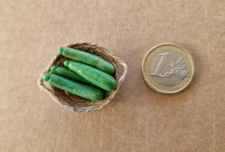 Cesta 4 Calabacines Miniatura Juguete