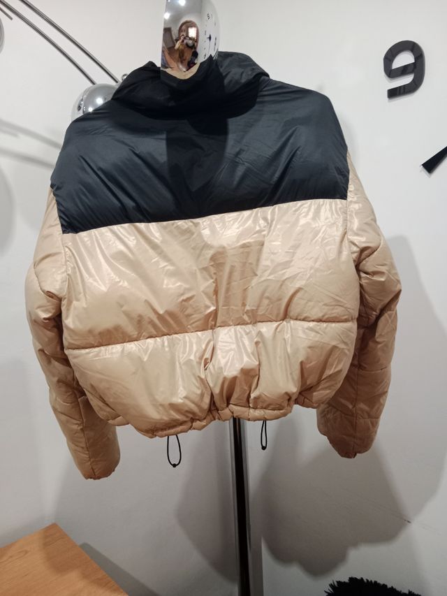 Chaqueta acolchada bicolor mujer