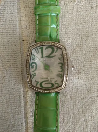 Orologio da polso donna verde e argento