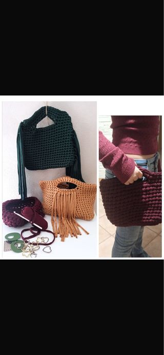 Borse fatte a mano in lana.. 35euro l una.