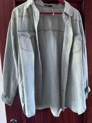 Camisa vaquera manga larga XXXL