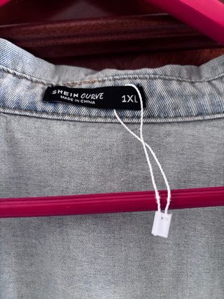 Camisa vaquera manga larga XXXL