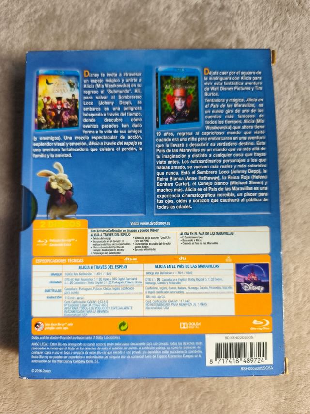Pack Blu-ray Alicia 2 Películas