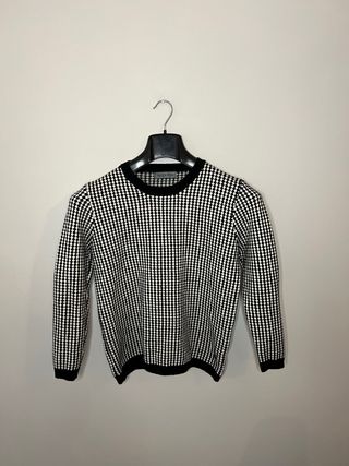 Maglioncino donna a quadretti bianco e nero xl/xxl