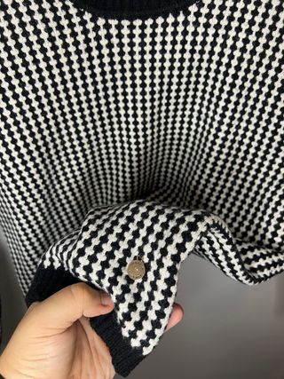 Maglioncino donna a quadretti bianco e nero xl/xxl