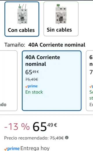 OFERTON Disyuntor Inteligente GEYA GRD9L-W 40am 