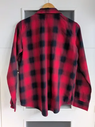 Zara Talla M Camisa de cuadros roja y negra