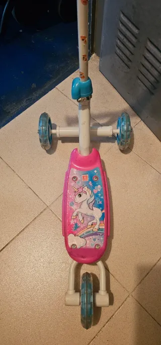 Patinete niños 3 ruedas unicornio