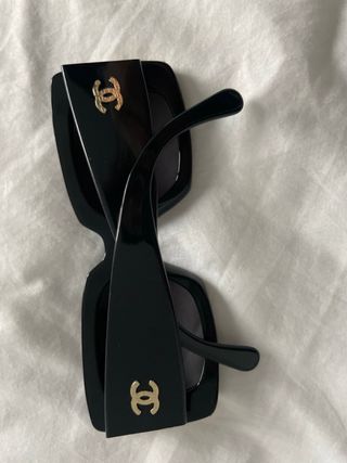Gafas Chanel originales – Diseño rectangular negro