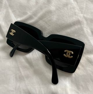 Gafas Chanel originales – Diseño rectangular negro