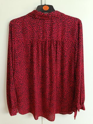 Camisa H&M Estampada Roja Talla L