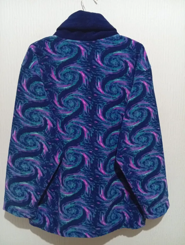 Felpa in pile stampata Asics Vintage Blu marino M