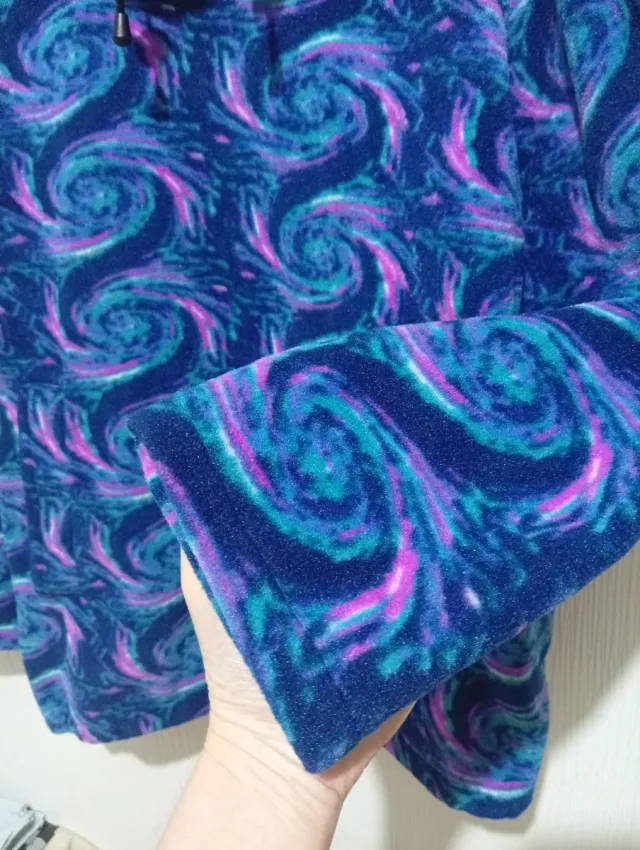 Felpa in pile stampata Asics Vintage Blu marino M