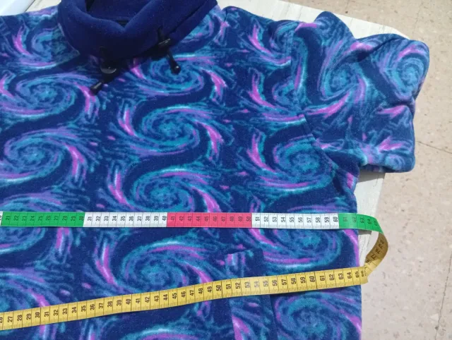 Felpa in pile stampata Asics Vintage Blu marino M