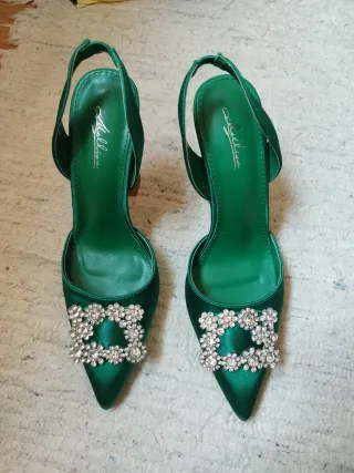Zapatos Jellisa Verdes con Pedrería